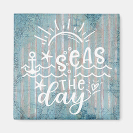 Grey Blue Zeeen de dagcruise Magneet