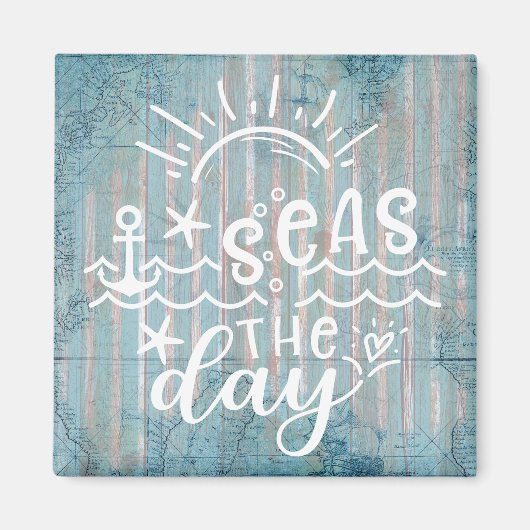 Grey Blue Zeeen de dagcruise Magneet (Voorkant)