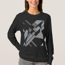 Grey Bold Geometrische Diagonale Abstracte Kunst M T-shirt