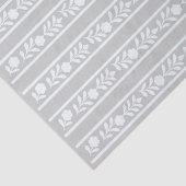 Grey Bone Inlay Floral Border Decoupage Paper Tissuepapier (Detail)