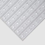 Grey Bone Inlay Floral Border Decoupage Paper Tissuepapier (Detail)