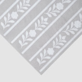 Grey Bone Inlay Floral Border Decoupage Paper Tissuepapier (Detail)