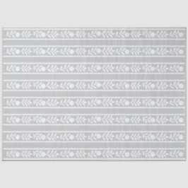 Grey Bone Inlay Floral Border Decoupage Paper  Tissuepapier