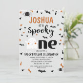 Grey Boys Spooky One Halloween 1e Verjaardag Kaart (Staand voorkant)