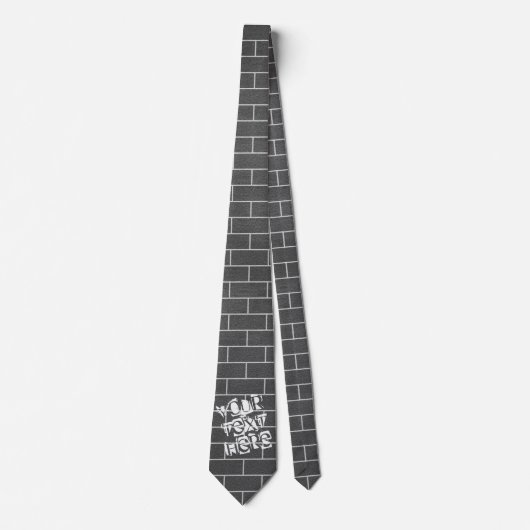 Grey Brick Wall Stropdas (Voorkant)