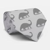 Grey Brontosaurus Stropdas (Opgerold)