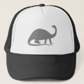 Grey Brontosaurus Trucker Pet (Voorkant)