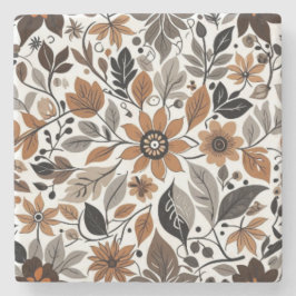 Grey Brown Maple verlaat Autumn Wedding Onderzette Stenen Onderzetter