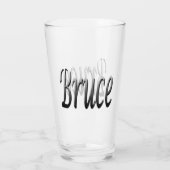 Grey Bruce Name Logo, Glas (Achterkant)