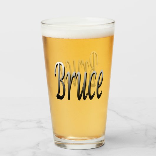 Grey Bruce Name Logo, Glas (Voorkant gevuld)