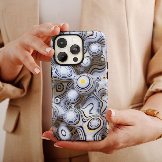 Grey Bubble Abstract | iPhone 14 Hoesje-Mate Case-Mate iPhone Case