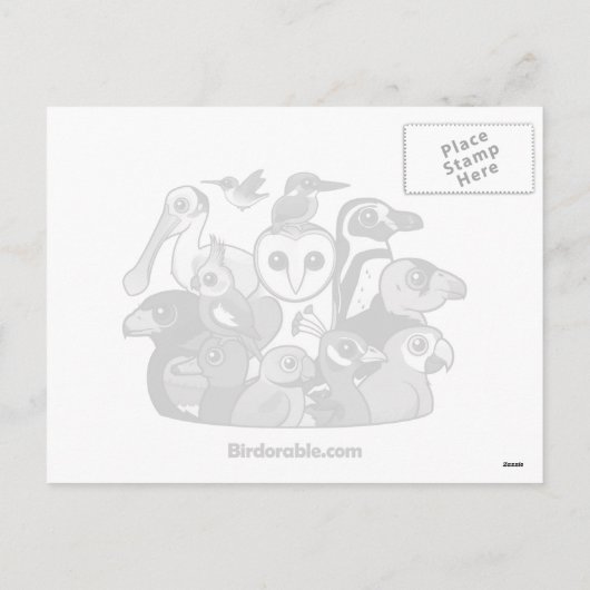 Grey Budgie Santa Claus Feestdagenkaart (Achterkant)