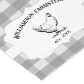 Grey Buffalo Plaid Boerderij Chicken Korte Tafelloper (Hoek)