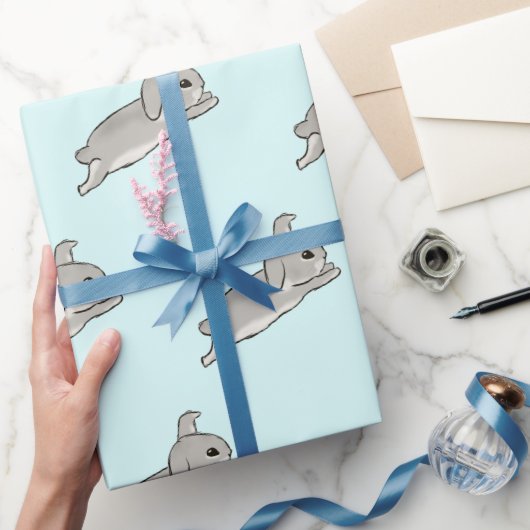 Grey bunny  cadeaupapier (Geschenken)