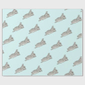 Grey bunny  cadeaupapier (Vlak)