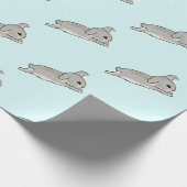 Grey bunny cadeaupapier (Hoek)
