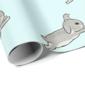 Grey bunny  cadeaupapier (Rol Hoek)