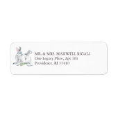 Grey Bunny Return Address Envelope Labels (Voorkant)