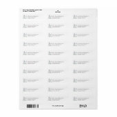 Grey Bunny Return Address Envelope Labels (Full Sheet)
