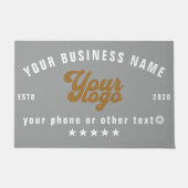 Grey Business logo Bedrijfsnaam Branded Deurmat (Voorkant)