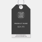 Grey Business logo Professional Bedankt Prijs Cadeaulabel (Achterkant)