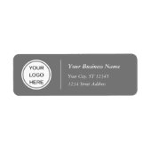 Grey Business Logo Professional-retouradres Etiket (Voorkant)