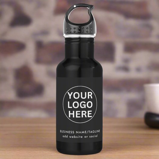 Grey Business Logo Promotie Professioneel Waterfles