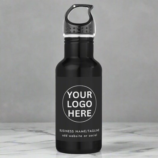 Grey Business Logo Promotie Professioneel Waterfles