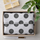 Grey Business Logo Website Company Tissuepapier (Geschenk)