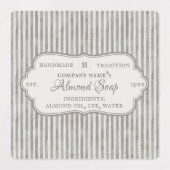 Grey Business Solopreneur Handgemaakte Zeep Labels (Design 2)