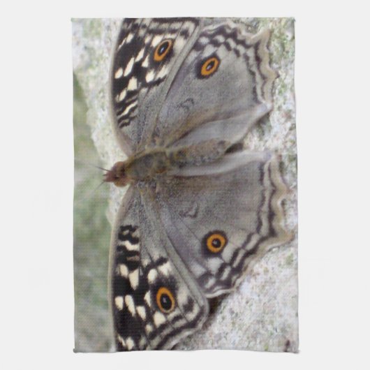 Grey Butterfly Afbeelding - Keuken Theedoek (Verticaal)