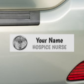 Grey caduceus Hospice Nurse Bumpersticker (Op auto)