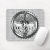 Grey caduceus Hospice Nurse Muismat (Met muis)