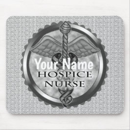 Grey caduceus Hospice Nurse Muismat
