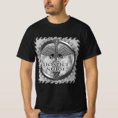 Grey caduceus Hospice Nurse T-shirt (Voorkant)