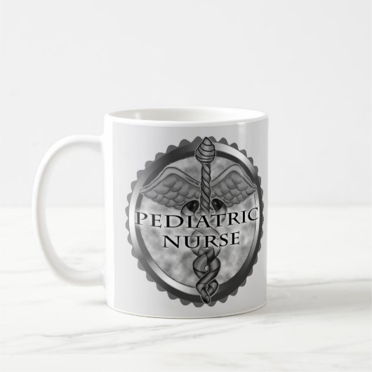 Grey caduceus Paediatric Nurse Koffiemok (Links)