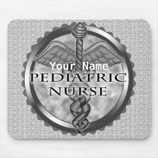 Grey caduceus Paediatric Nurse Muismat (Voorkant)