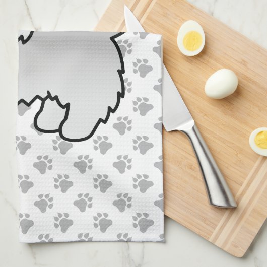 Grey Cairn Terrier Cute Dog Theedoek (Quarter Fold)