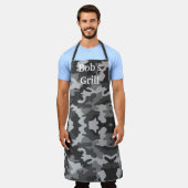 Grey Camouflage Business Schort (Gedragen)