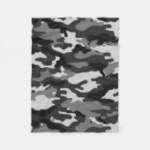 Grey Camouflage Fleece Blanket (Voorkant)