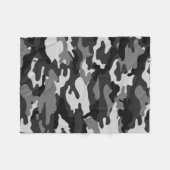 Grey Camouflage Fleece Blanket Deken (Voorkant (Horizontaal))
