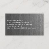 Grey Canvas Professional Designer Visitekaartje (Achterkant)