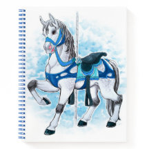 Grey Carrousel Horse Notitieboek
