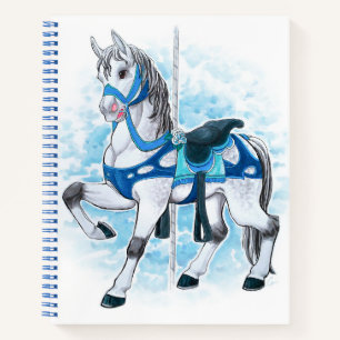 Grey Carrousel Horse Notitieboek