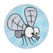 Grey Cartoon House Fly Snijplank (Voorkant)