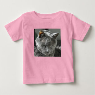 Grey Cat Baby Creeper Onsie