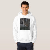 Grey Cat Looking Hoodie (Voorkant volledig)