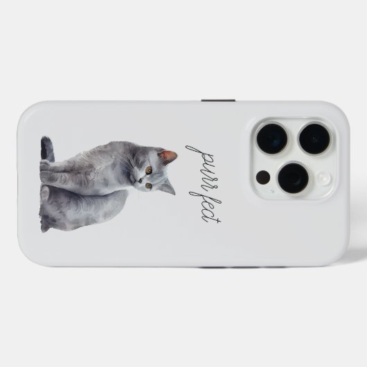 Grey Cat Spint Case-Mate iPhone Case (Achterkant (horizontaal))