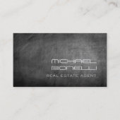 Grey Chalkboard Real Estate Agent Visitekaartje (Voorkant)