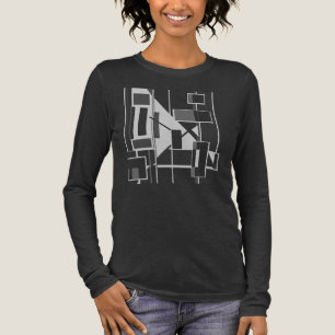 Grey Charcoal Geometric MCM-geïnspireerde Abstract Tri-Blend Shirt